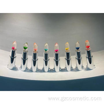 Crystal flower gold foil lipstick